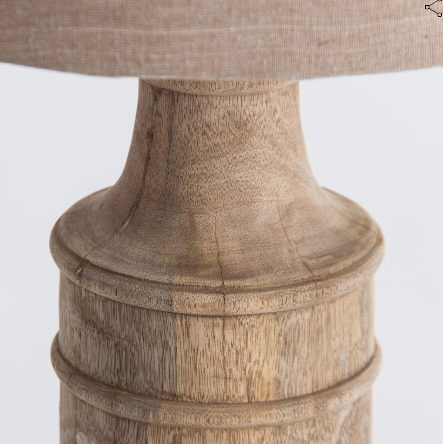 Lampada in legno etnica