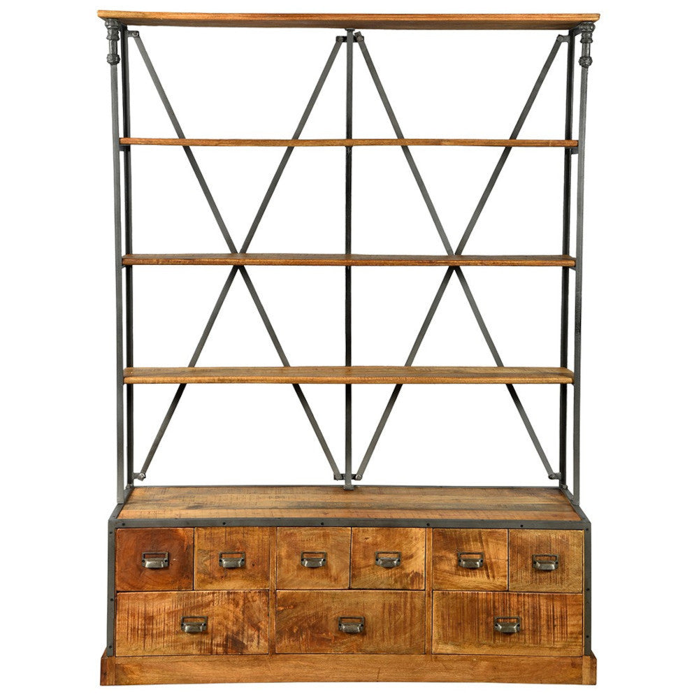 Libreria industrial con cassetti