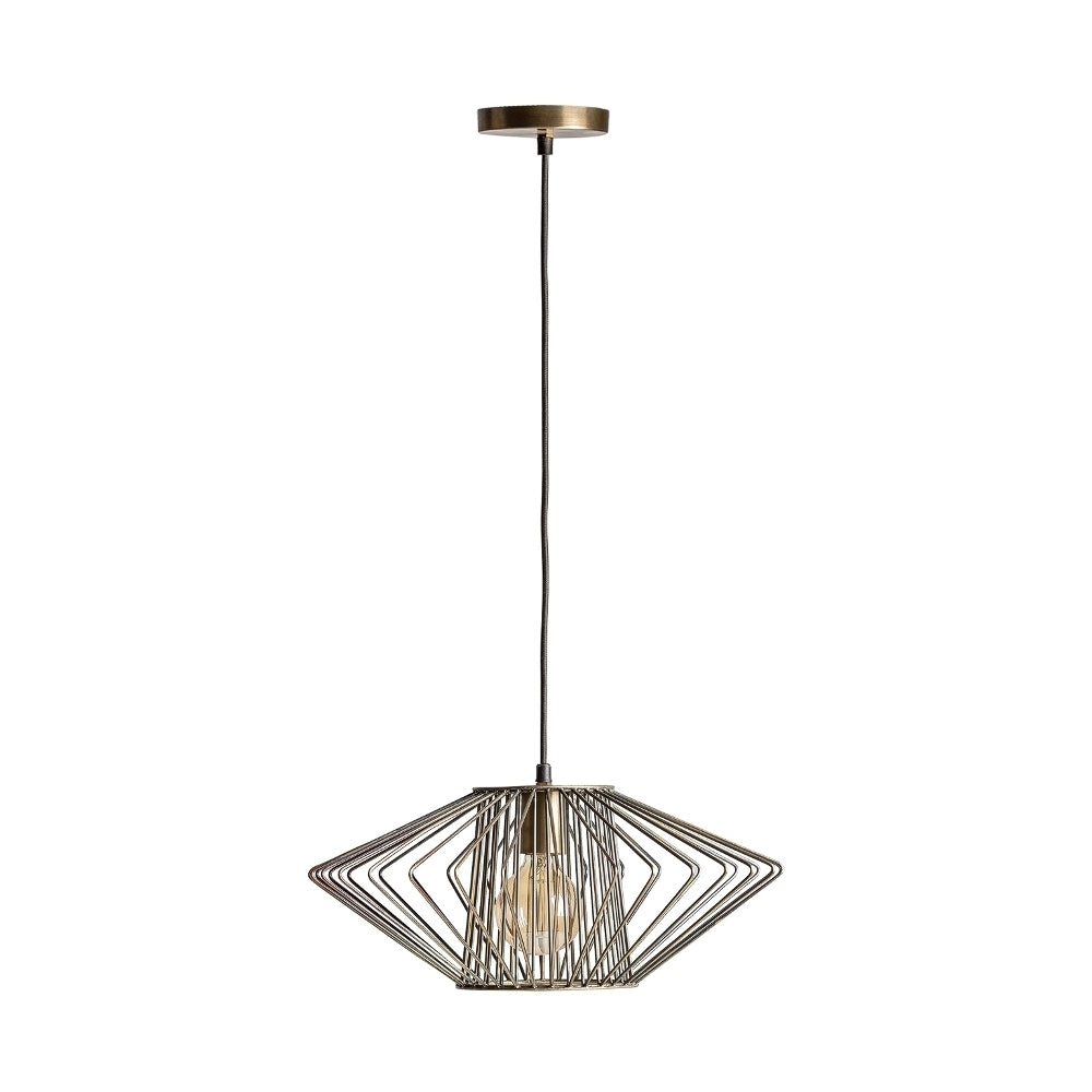 Lampadario dorato Art decò