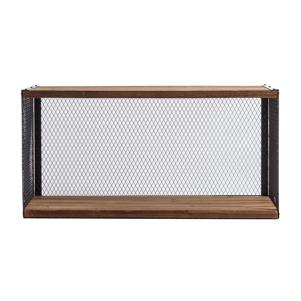 Mensola industrial legno e ferro