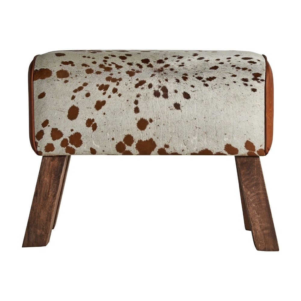 Poggiapiedi pelle vintage