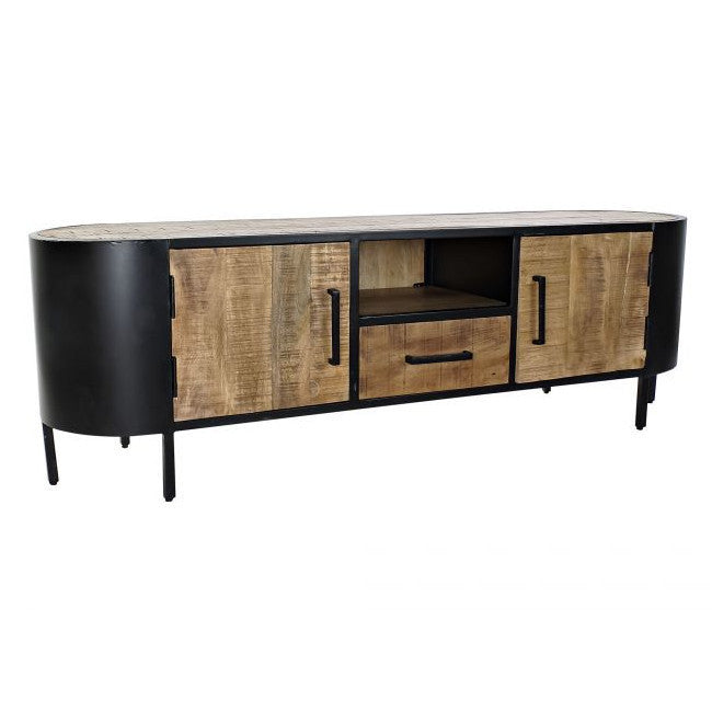 Porta TV vintage legno metallo