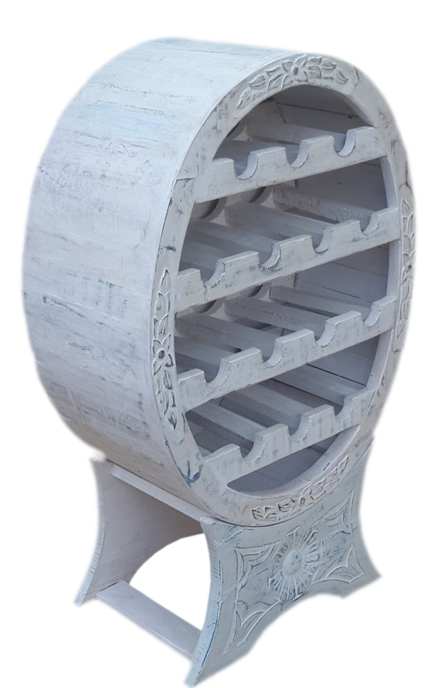 Portabottiglie bianco shabby