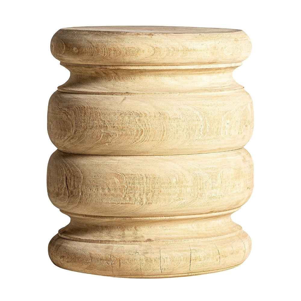 Pouff panca base legno teak