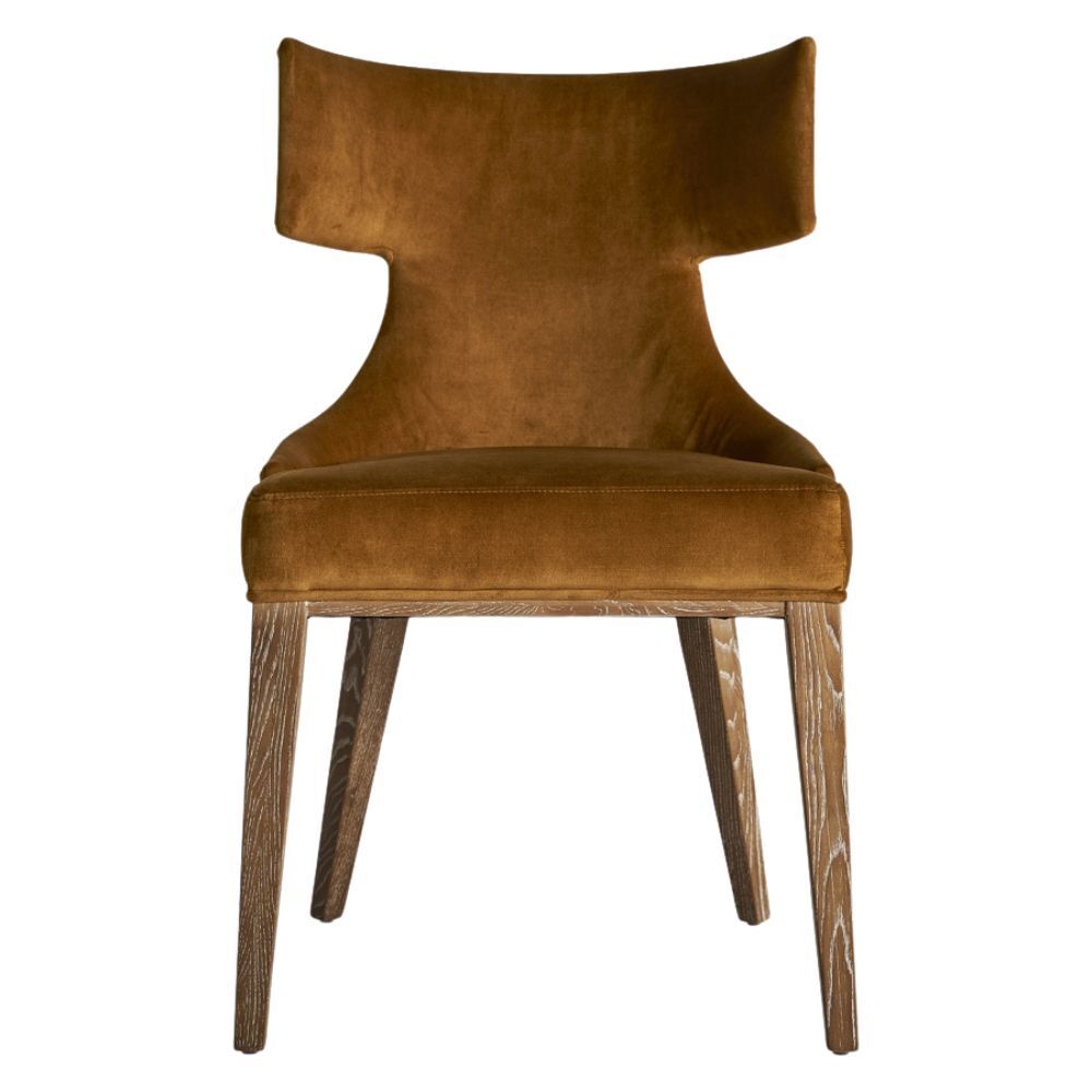 Sedia ocra decò chic