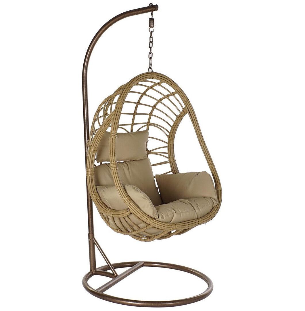 Sedia a dondolo con cuscini