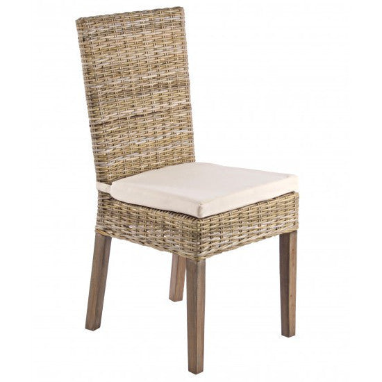 Sedia etnica rattan naturale