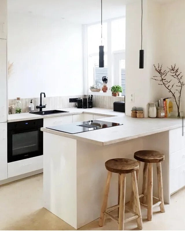 Sgabello alto bar legno teak