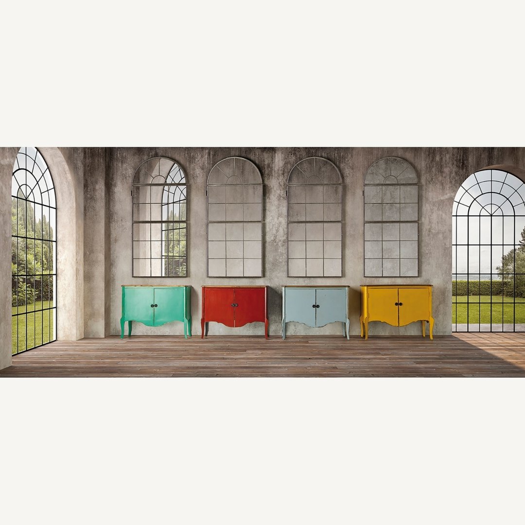 Specchio rettangolare industrial nero