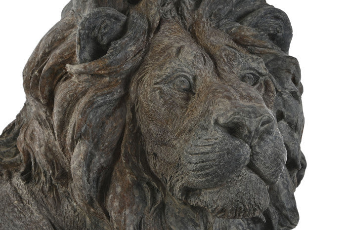 Statua Leone seduto Lungh cm 80