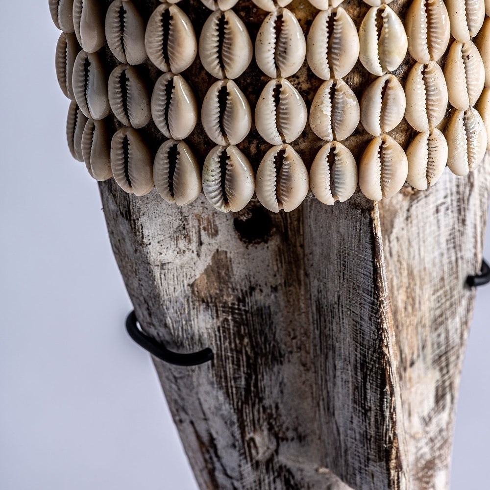 Statua maschera etnica decapata