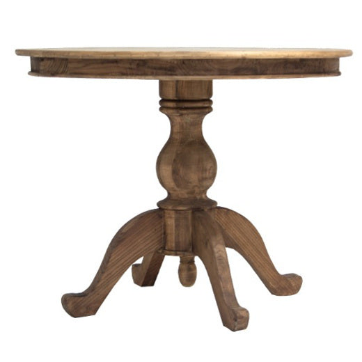 Tavolo coloniale tondo naturale