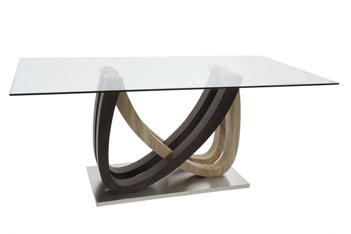 Tavolo design base legno