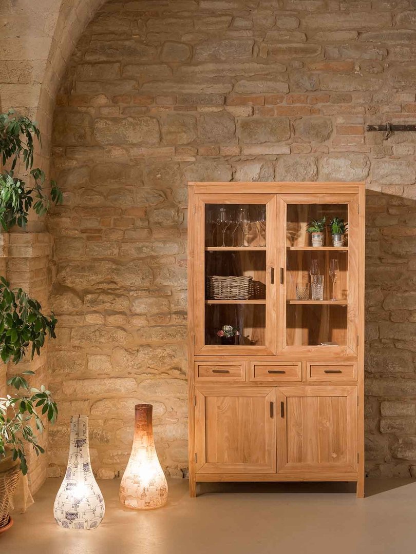 Vetrina country chic teak