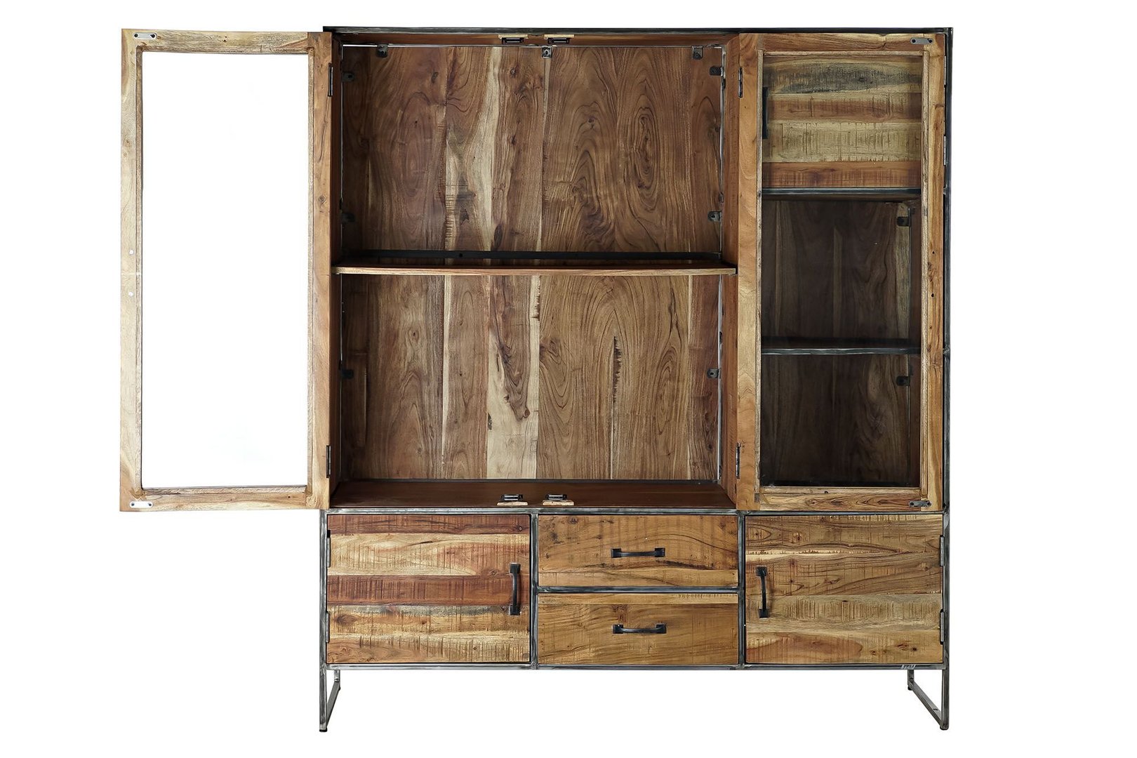 Vetrina legno massiccio industrial