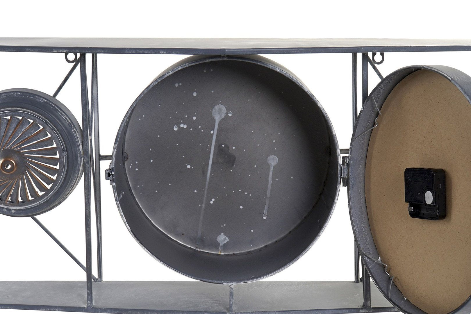 Aereo murale orologio ferro