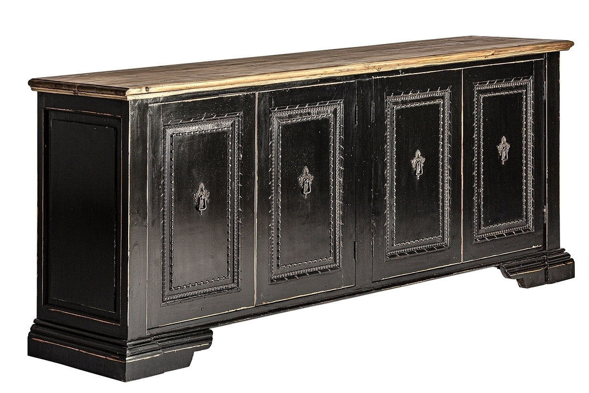 Buffet credenza provenzale nera