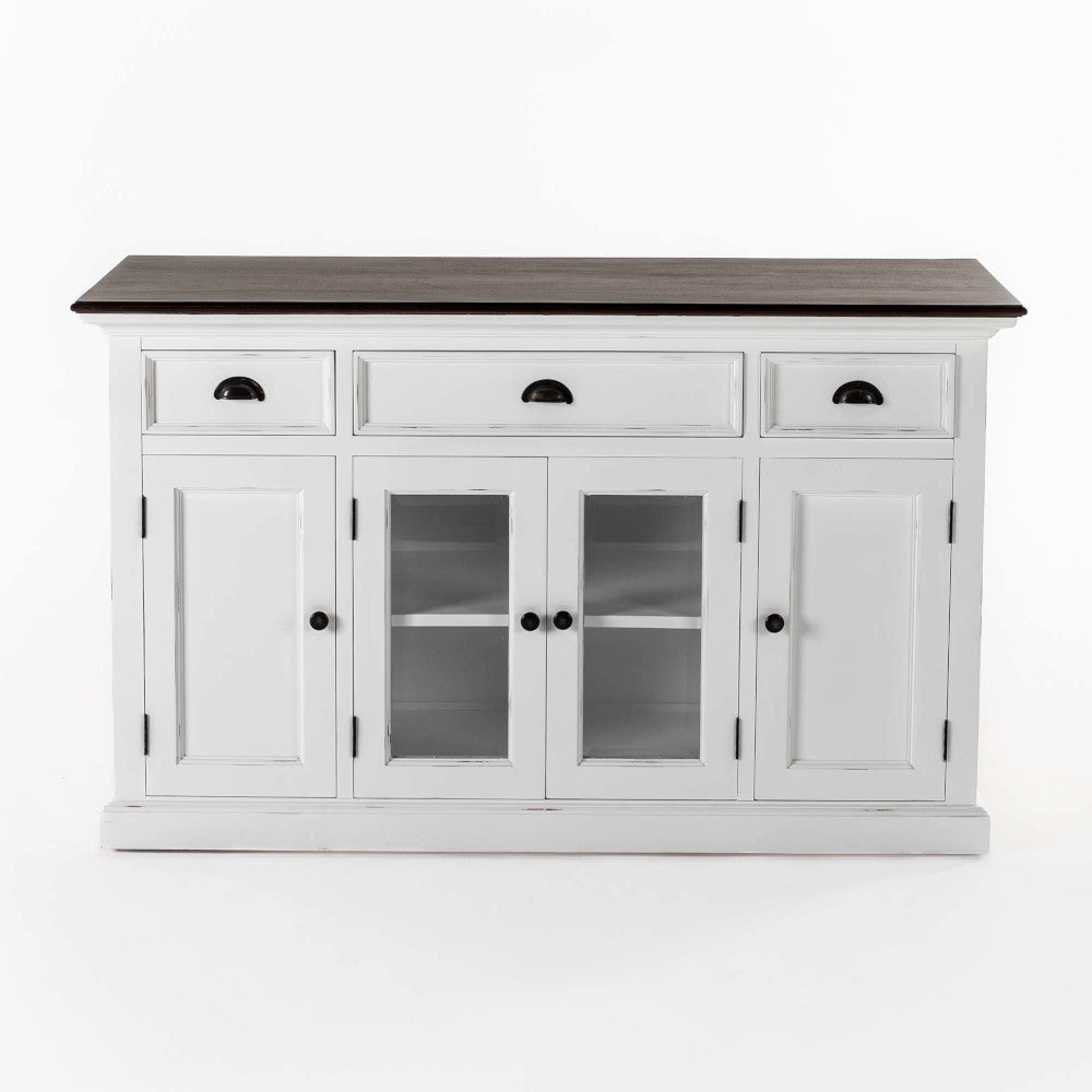 Buffet provenzale bianco top marrone