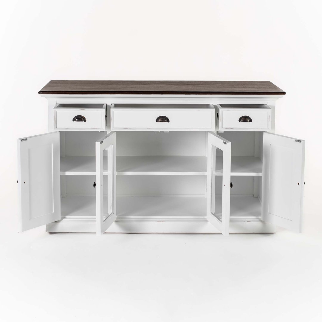 Buffet provenzale bianco top marrone