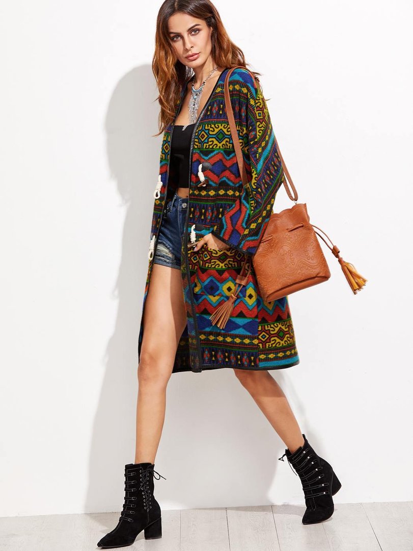 Cappotto lana etnico