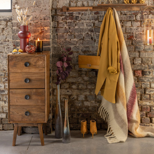 Cassettiera vintage legno massiccio