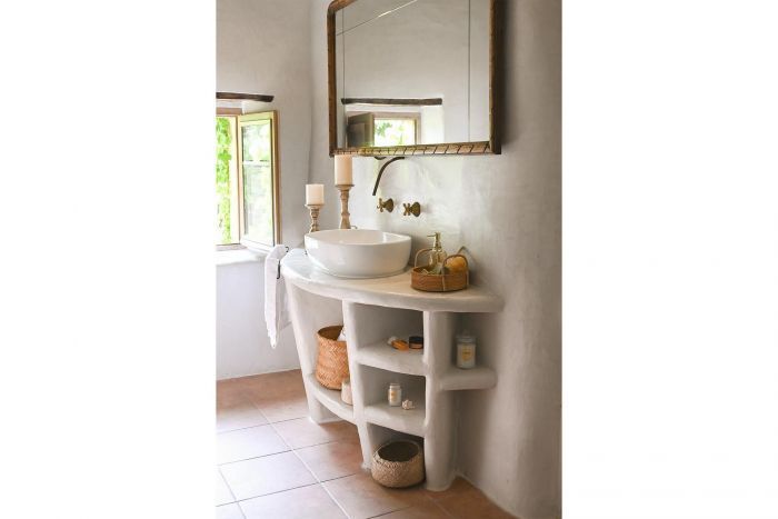 Cesta boho fibra intrecciata