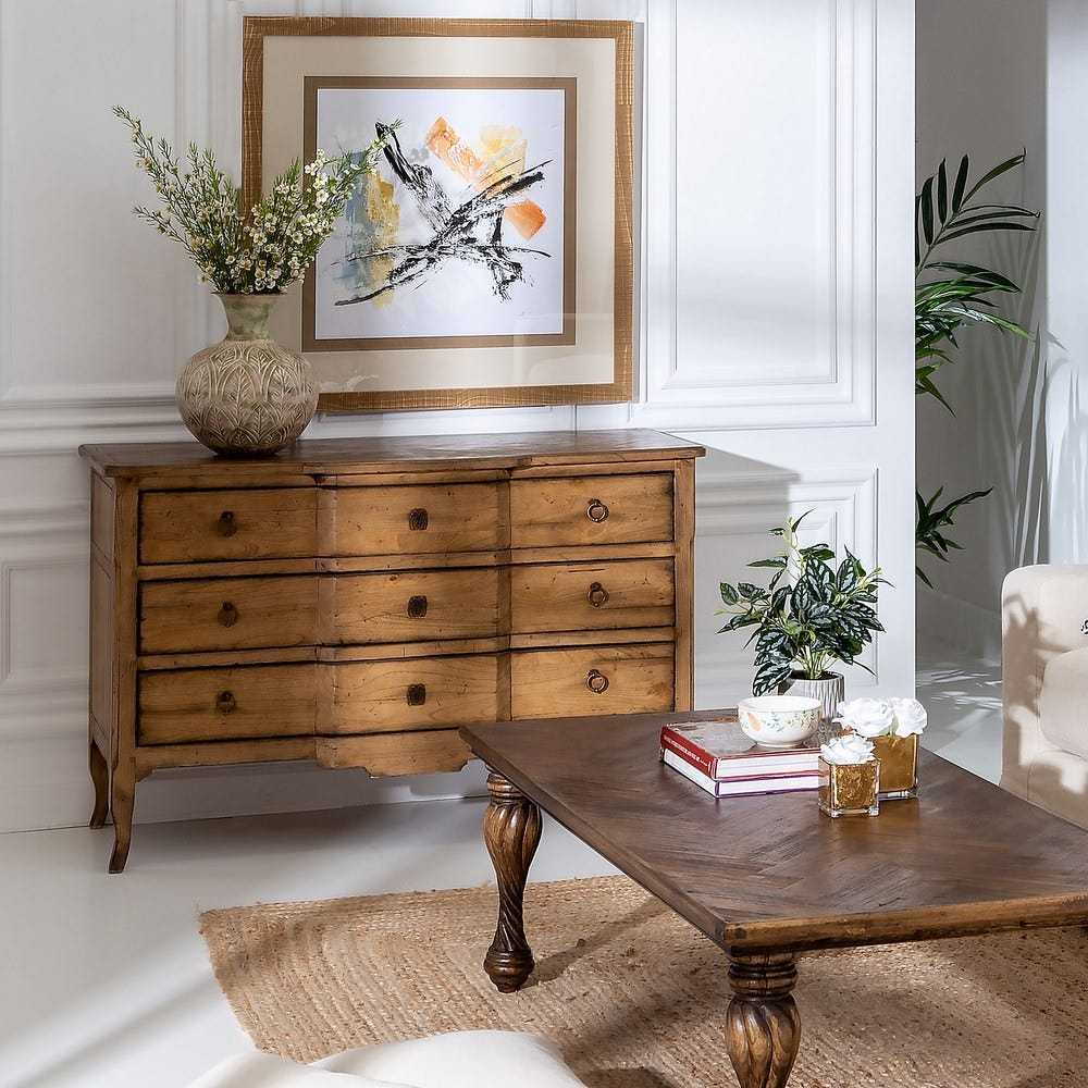 Maxi cassettiera vintage naturale