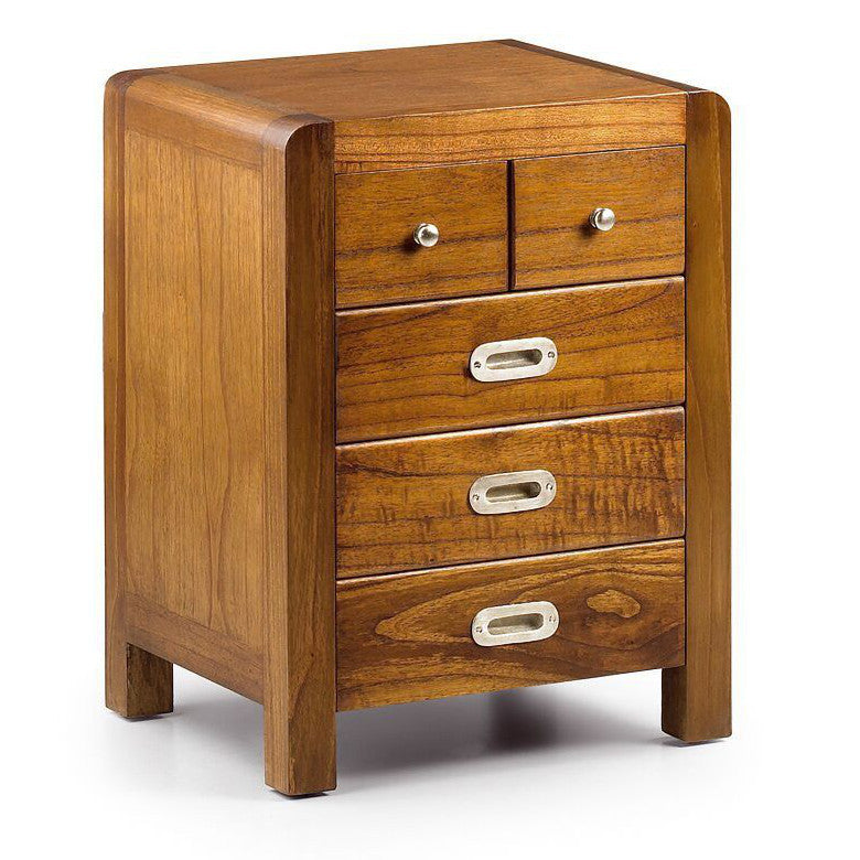 Comodino 5 cassetti coloniale classico