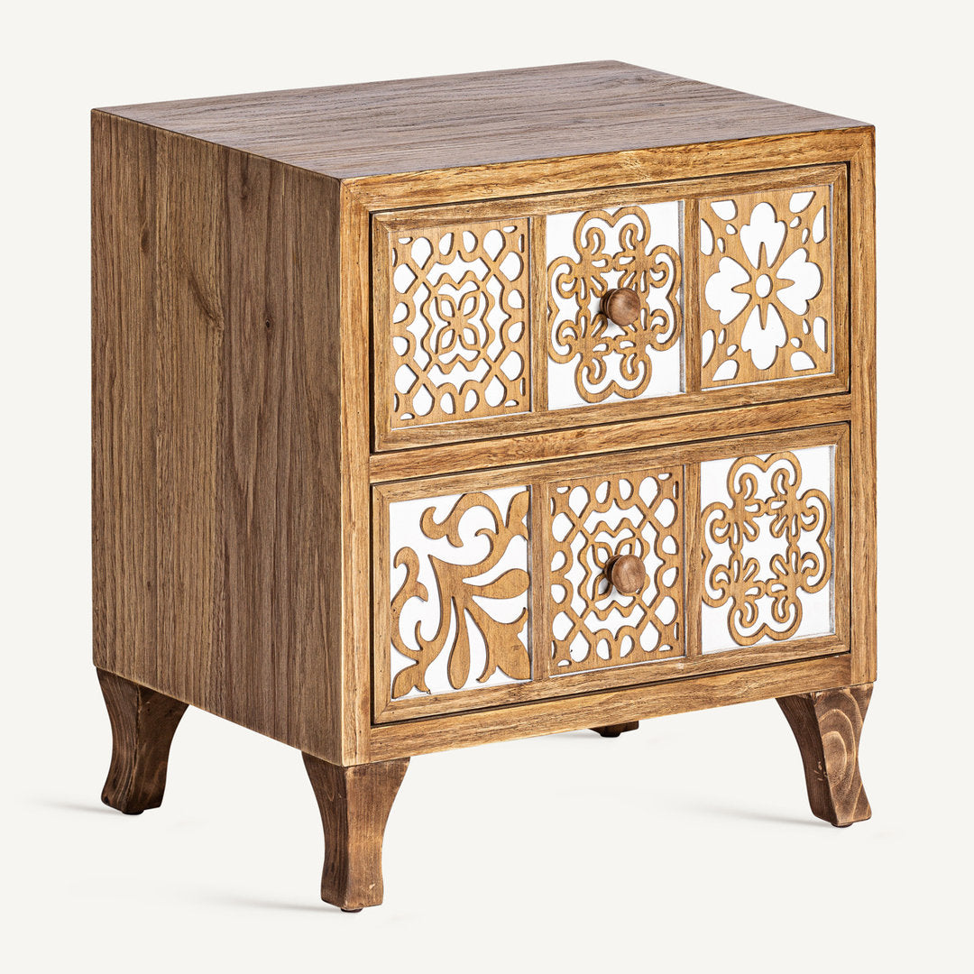 Comodino classico chic intarsiato