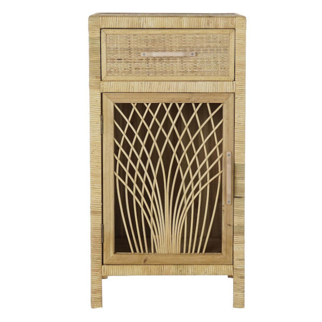 Comodino esotico rattan naturale