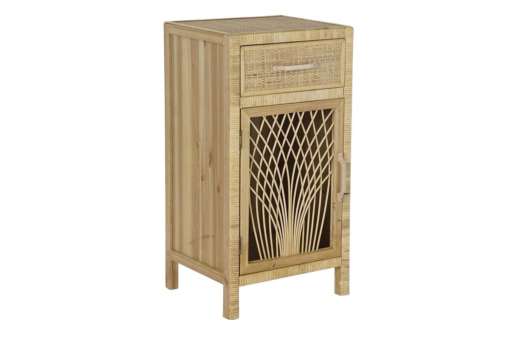 Comodino esotico rattan naturale