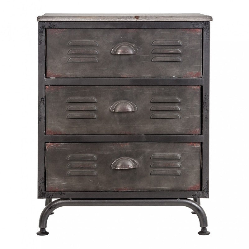 Comodino industrial in ferro