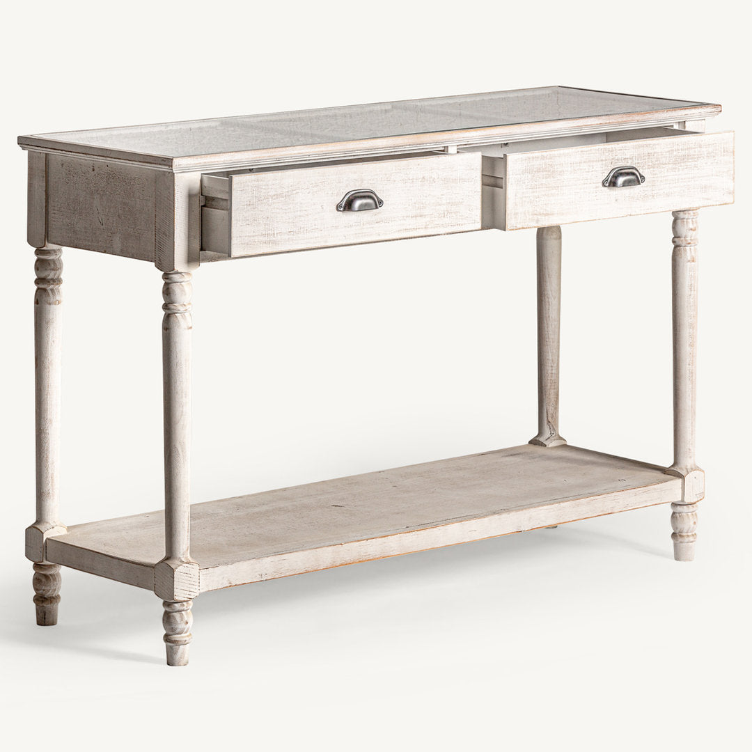 Consolle provenzale piano decorato