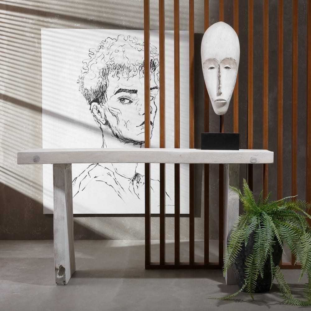 Consolle etnica legno sbiancato
