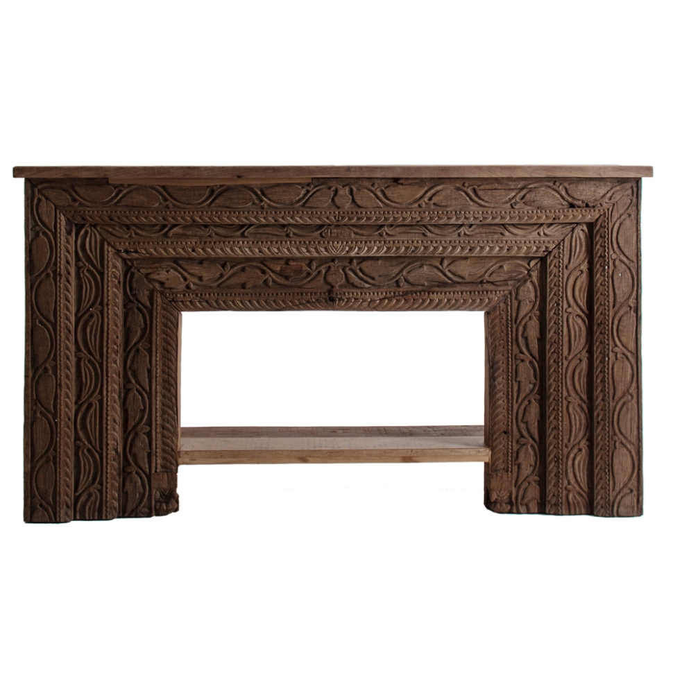 Consolle orientale intagliata artigianale