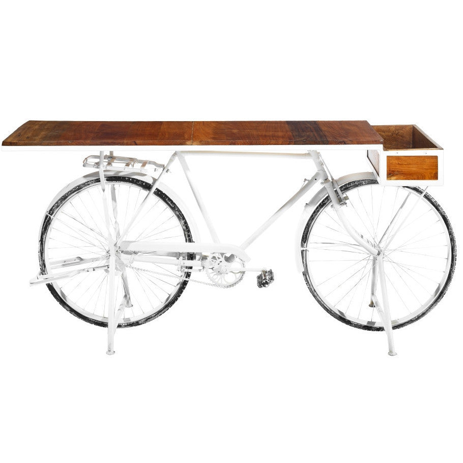 Consolle vintage con ruote