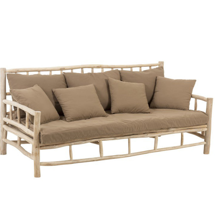 Divano in teak naturale