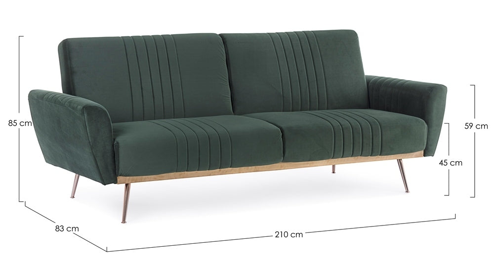 Divano LETTO vintage verde