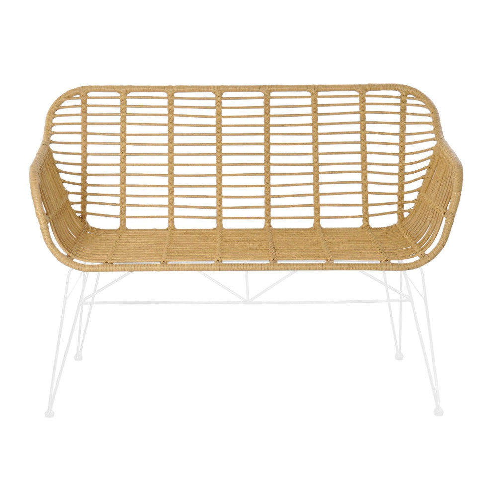 Divano vintage rattan e metallo