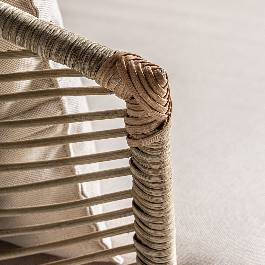 Divano sofà rattan design plissè