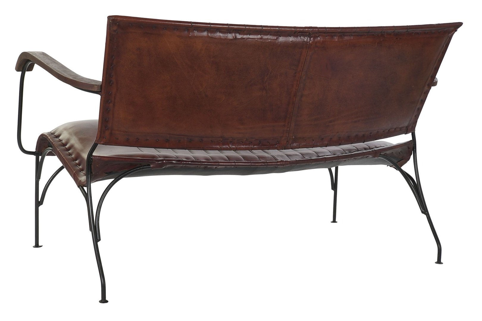 Divano vintage pelle marrone