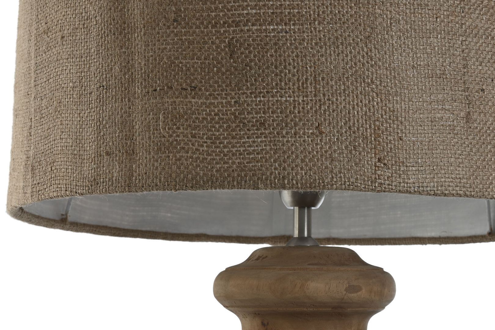 Lampada da tavolo legno e iuta H 87