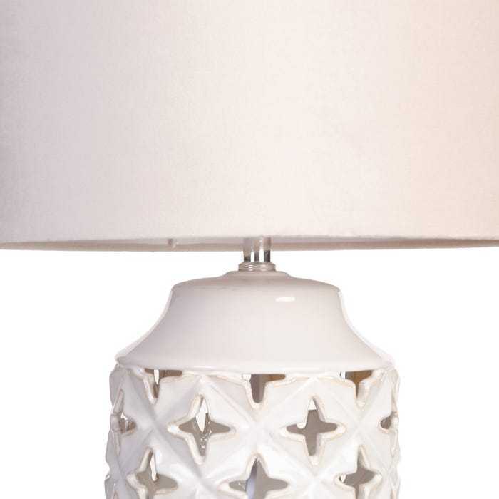 Lampada ceramica shabby decor