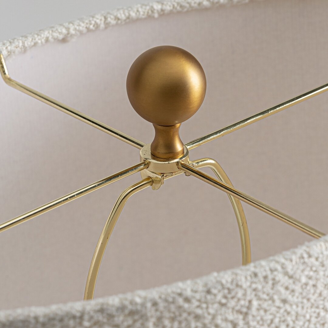 Lampada da tavolo vintage bianco oro