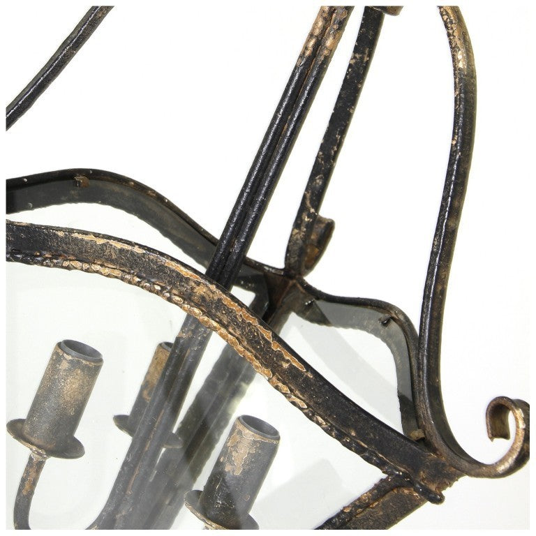 Lampadario metallo provenzale