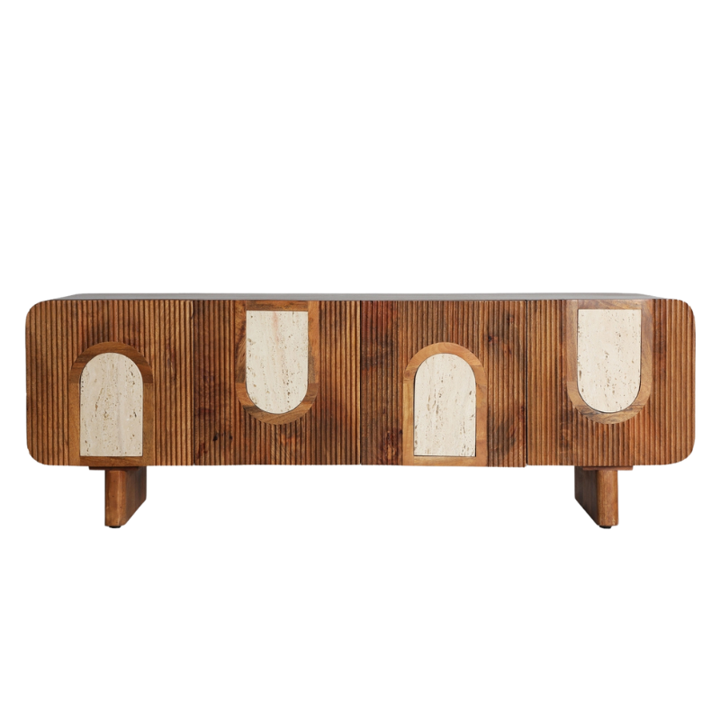 Porta tv etnico chic inserti marmo