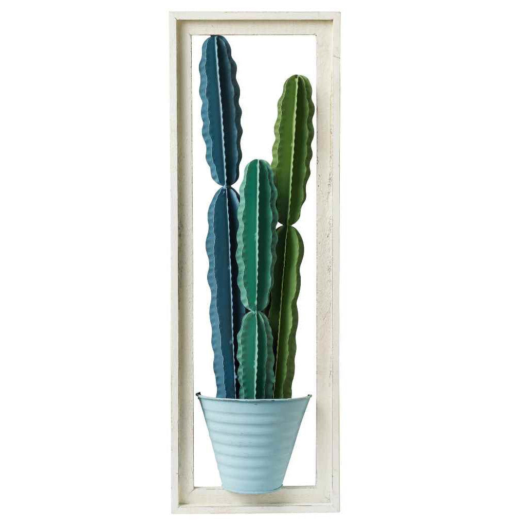 Murale cactus legno