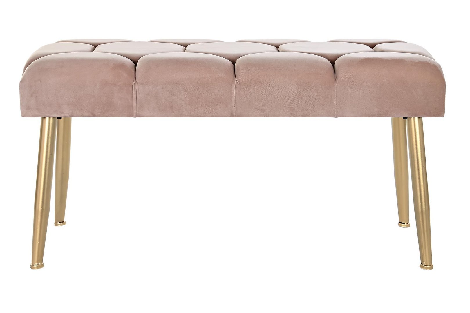 Panca imbottita vintage rosa antico