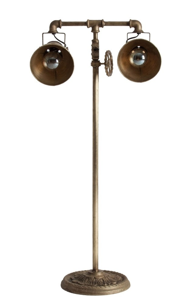 Piantana vintage industrial 2 luci