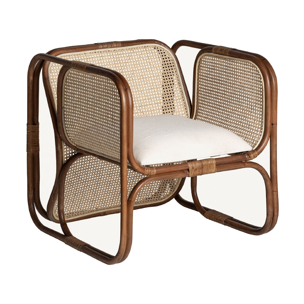 Poltrona paglia vienna coloniale